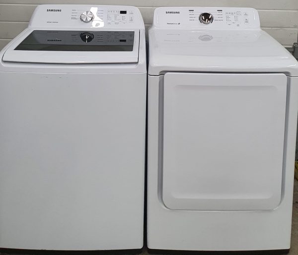 Used Samsung Set Washer WA44A3205AW and Dryer DV40J3000AW