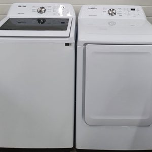 Used Samsung Set Washer WA44A3205AW and Dryer DVE45T3200W 2