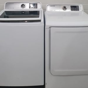 Used Samsung Set Washer WA50M7450AWA4 and Dryer DV45H7000EWAC 3