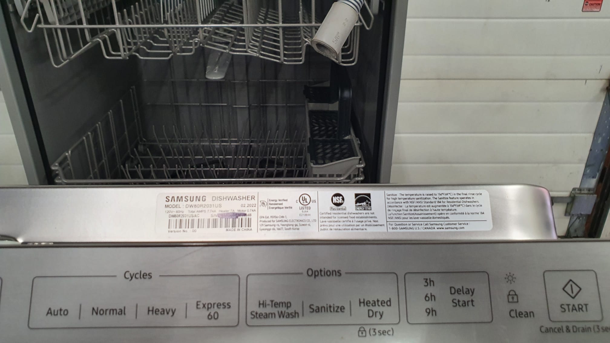 Order Your Open Box Samsung Dishwasher DW80R2031US Today!
