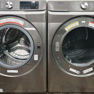 Open Box Samsung Set Washer AWF45R6100AP and Dryer DVE45TB6305P 1