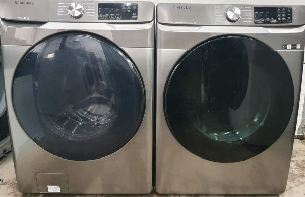 Open Box Samsung Set Washer AWF45R6100AP and Dryer DVE45TB6305P