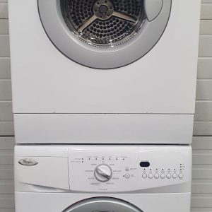 Used Whirlpool Set Apartment Size Washer YWED7500VW1 and Dryer WFC7500VW