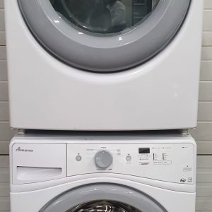 USED AMANA SET WASHER NFW5800DW0 4.6 cu ft and dryer YNED5800DW2 1