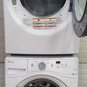 USED AMANA SET WASHER NFW5800DW0 4.6 cu ft and dryer YNED5800DW2 2