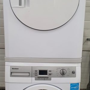 Used Blomberg Set Apartment Size Washer WM77110NBL00 and Dryer DV17540NBL00 2