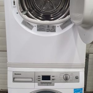 Used Blomberg Set Apartment Size Washer WM77110NBL00 and Dryer DV17540NBL00 3