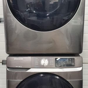 Used Less Than 1 Year Set Samsung Washer WF456100APUS and Gas Dryer DVG45T6100PAC 1