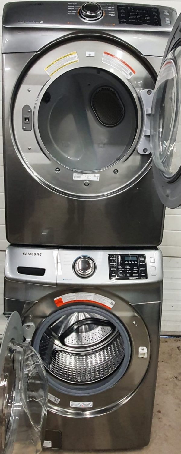 Used Samsung Set Washer WF42H5200AP and Dryer DV42H5200EP