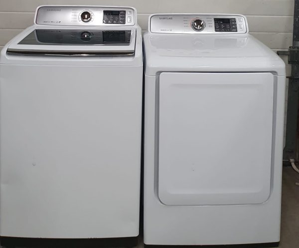 Open Box Samsung Set Washer WA50M7450AW and Dryer DVE45T700W/AC