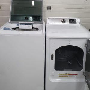 Open Box Samsung Set Washer WA50M7450AW and Dryer DVE45T700WAC 4 1