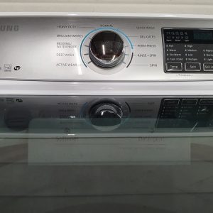 Open Box Samsung Set Washer WA50M7450AW and Dryer DVE45T700WAC 5 1