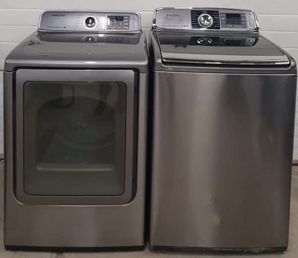 Used Samsung Set Washer WA50F9A8DSP and Dryer DV45H7400EP