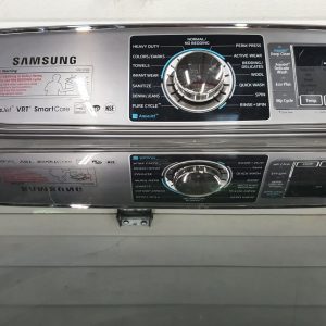 USED SAMSUNG SET WASHER WA50F9A8DSP 4.5 cu.ft AND DRYER 5
