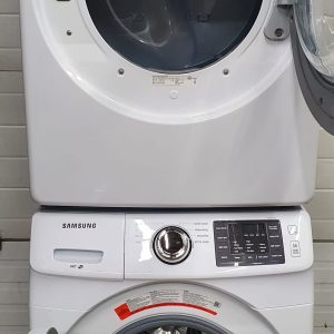 USED SAMSUNG SET WASHER WF42H5000AW 5.2 cu ft AND DRYER DV42H5000EW 3 1