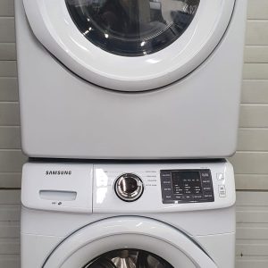 USED SAMSUNG SET WASHER WF42H5000AW 5.2 cu ft AND DRYER DV42H5000EW 4 1