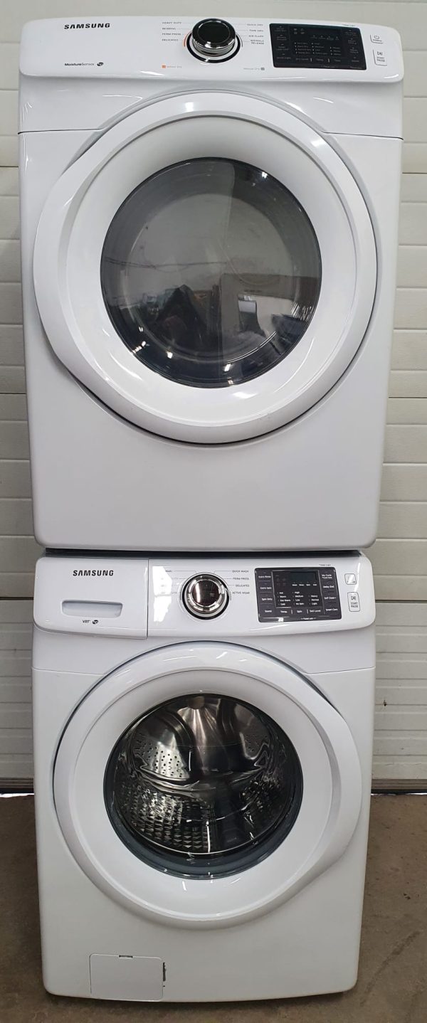 Used Samsung Set Washer WF42H5100AW and Dryer DV42H5000EW