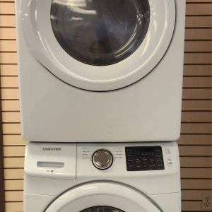 USED SAMSUNG SET WASHER WF42H5000AW 5.2 cu ft AND DRYER DV42H5000EW 4