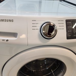 USED SAMSUNG SET WASHER WF42H5000AW 5.2 cu ft AND DRYER DV42H5000EW 6