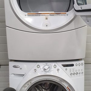 USED WHIRLPOOL SET WASHER WFW9400SW03 4.8 cu ft and ELECTRICAL DRYER YMED9400SW2 4