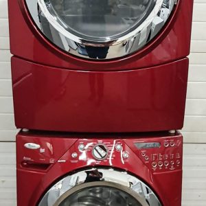 USED WHIRLPOOL SET WASHER WFW9470WR01 4.8 cu ft and ELECTRICAL DRYER YMED9470WR1 2