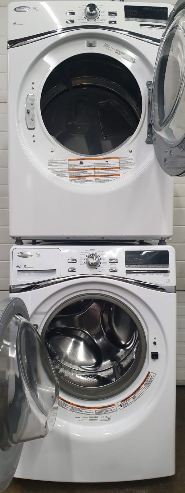Used Whirlpool Set Washer WFW95HEXW2 and Dryer YWED95HEXW0