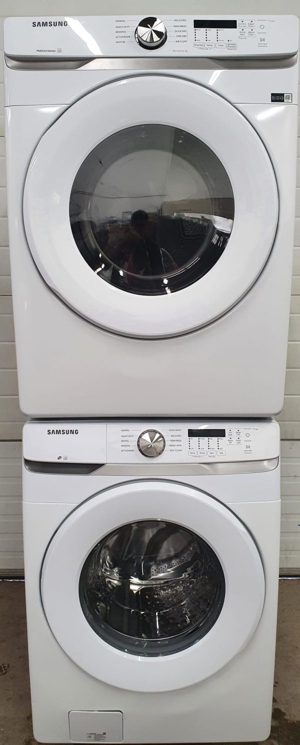 Open Box Samsung Set Washer WF45T6000AW and Dryer DVE45T6005W