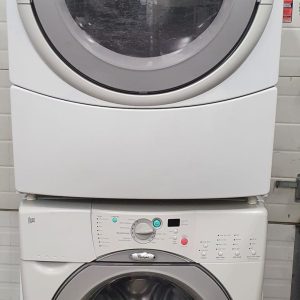 Used Whirlpool Duet set Washing Machine GHW9300PW0 and dryer YGEW9200LW0