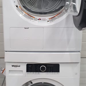 Used Whirlpool Set Apartment Size Washer WFW3090JW0 Operated by Cold Water and Vent Less Electric Dryer WHF5090GW0 5