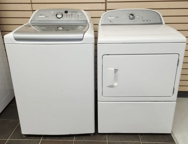 Used Set Whirlpool Washer WTW6600SW1 and Electric Dryer YWED5500XW0