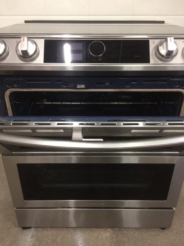 Used Less Than 1 Year Samsung Induction Slide In Stove NE63T8951SS