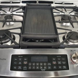 Used GE Slide In Gas Stove PCGS950SEF5SS With 2 Ovens 1