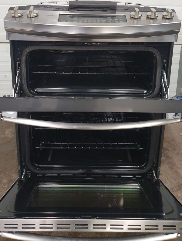 Used GE Slide In Gas Stove PCGS950SEF5SS With 2 Ovens