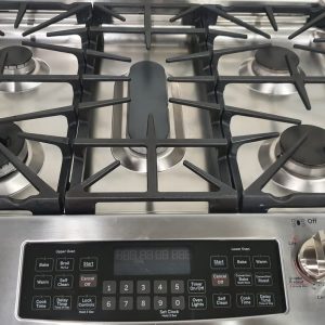 Used GE Slide In Gas Stove PCGS950SEF5SS With 2 Ovens 4