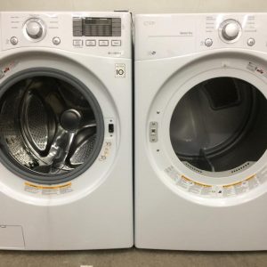 Used LG Set Washer WM3170CW and Dryer DLE3170W (2)