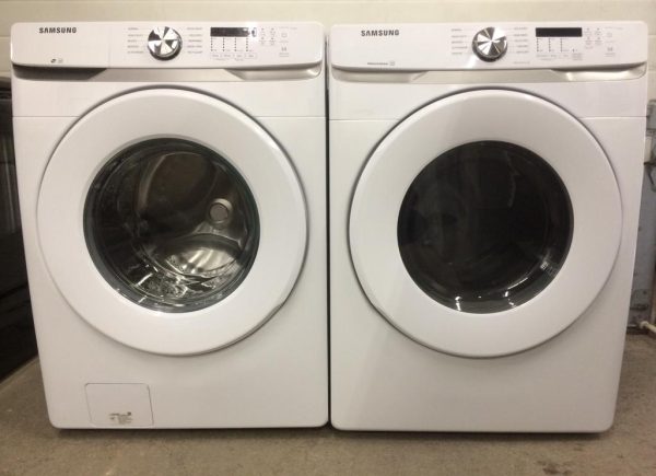 Used Less Than 1 Year Samsung Set Washer WFT6000AW And Dryer DVE45T6005W