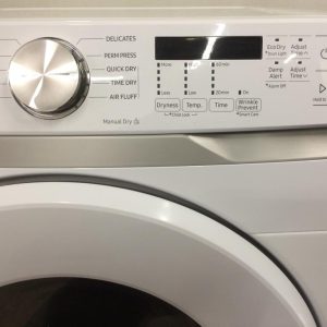 Used Less Than 1 Year Samsung Set Washer WFT6000AW And Dryer DVE45T6005W (4)