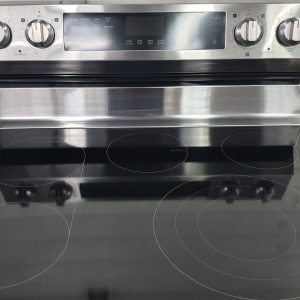Used Less Than 1 Year Samsung Stove NE63A6711SS With New Glass Cooktop (4)