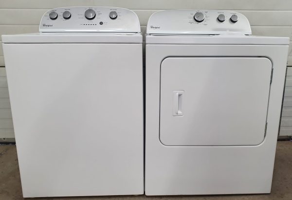 Used Whirlpool Set Washer WTW4800BQ0 and Dryer YWED4800BQ0