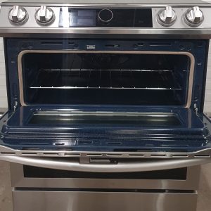 Used Less Than 1 Year Induction Samsung Slide In Stove NE63T8951SS Dual Door (1)