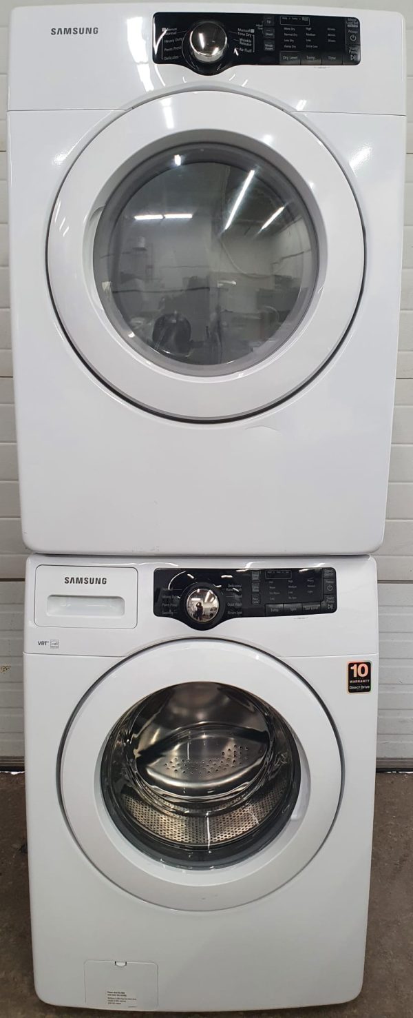 Used Samsung Set Washer WF361BVBEWR and Dryer DV361EWBEWR