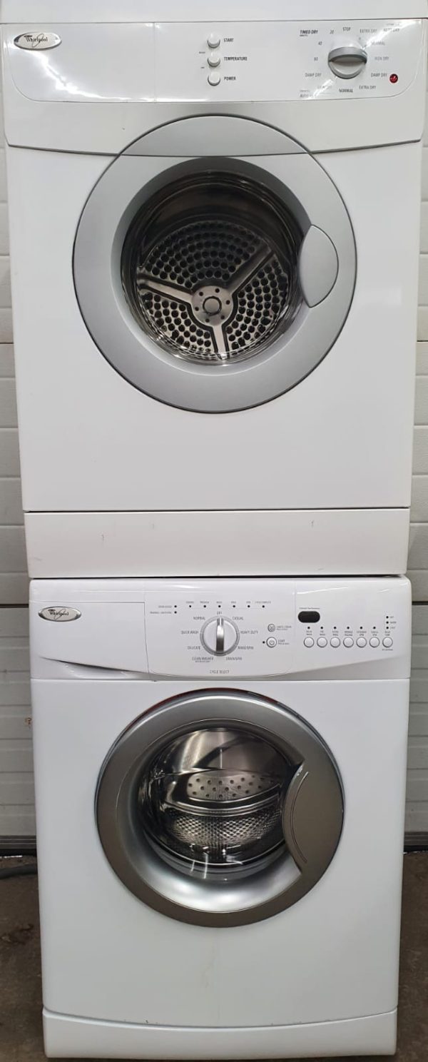 Used Whirlpool Apartment Size Set Washer WFC7500VW2 and Dryer YWED7500VW