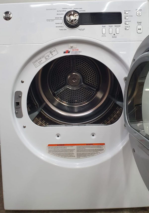 Used GE Electric Dryer PCVH480EK0WW Apartment Size