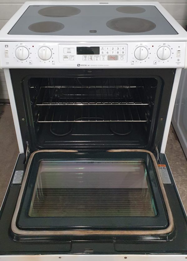 Used Maytag Slide in Electric Stove MES5770ACW