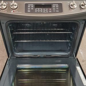 USED!!! GE SLIDE IN ELECTRIC STOVE JCS860EG3ES WITH NEW GLASS COOKTOP (3)