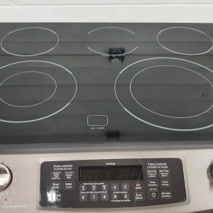 USED!!! GE SLIDE IN ELECTRIC STOVE JCS860EG3ES WITH NEW GLASS COOKTOP (5)
