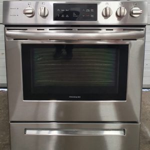 Used Less Than 1 Year Frigidaire Electric Slide In stove CFEH3054USE