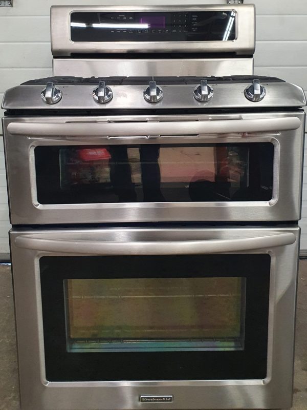 Used KitchenAid Dual (Gas/Electric) stove KDRS505XSS01
