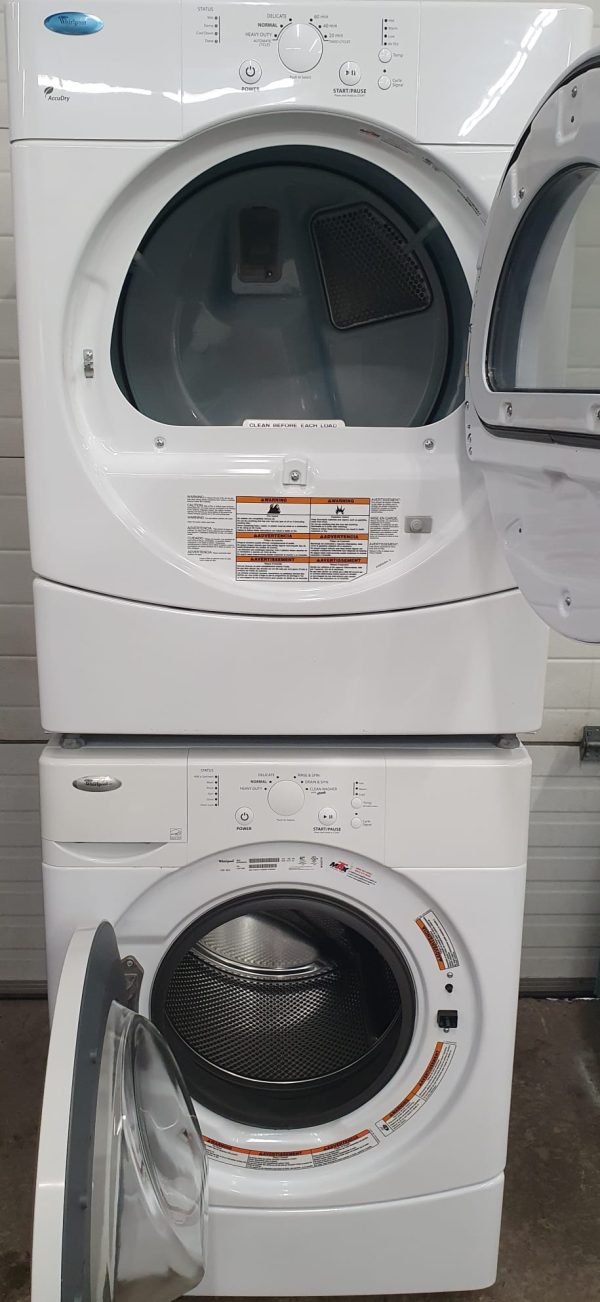 Used Set Whirlpool Washer WFW9050XW00 & Dryer YWED9050XW1