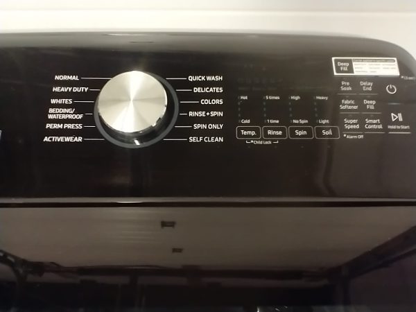 Open Box Floor Model Set Samsung Washer WA50A5400AV/A4 and Dryer DVE45T3400V
